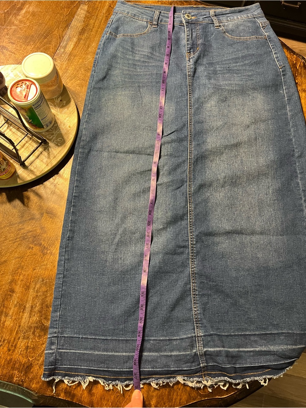 Denim Maxi Skirt - Picture 4 of 6